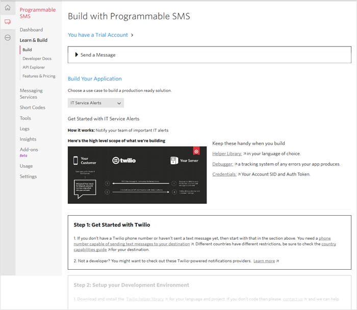 Twilio Application Help